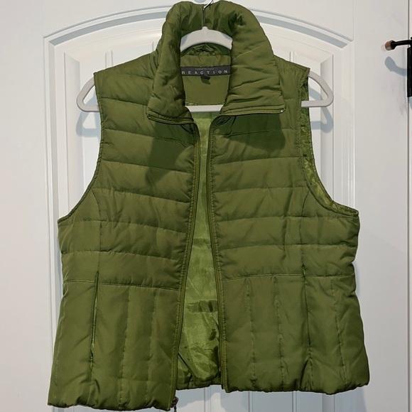Kenneth Cole Reaction green Down filled puffer zip vest size XL - Picture 2 of 6
